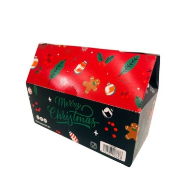 Scatola porta 2 cupcakes Natale 18.5 X 9 X 7.5cm