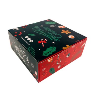 Box door 4 cupcakes Christmas 17.8 x 17.8 x 7.5 cm