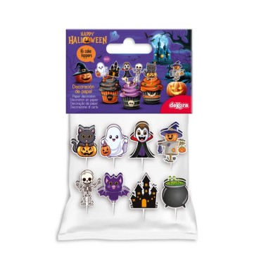 Decorazioni per cupcake e torte Halloween 16 pezzi