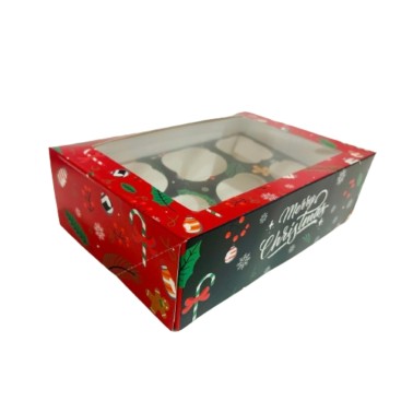 Türkiste 6 Cupkuchen Weihnachten 24,3 × 16,5 x 7,5 cm