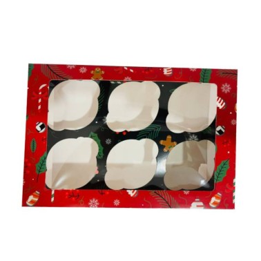 Türkiste 6 Cupkuchen Weihnachten 24,3 × 16,5 x 7,5 cm