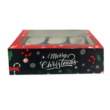 Türkiste 6 Cupkuchen Weihnachten 24,3 × 16,5 x 7,5 cm