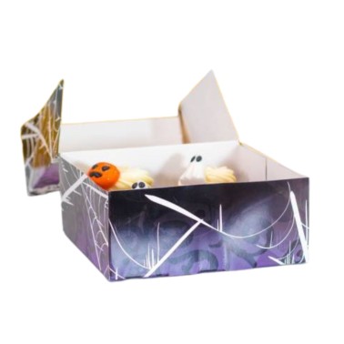 Door box 4 cupcakes halloween 17,8 x 17,8 x 7.5 cm