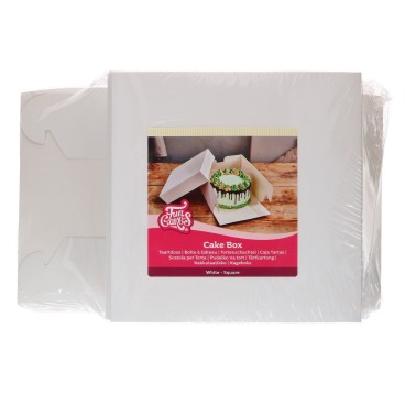 Set 25 cake box bianchi 30x30x8 cm FunCakes