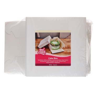 Set 25 cake box bianchi 40x40x8 cm FunCakes