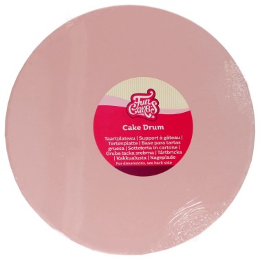 Cake board tondo 25 cm rosa pastello FunCakes