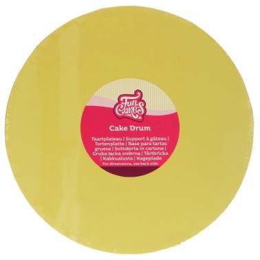 Cake board tondo 30 cm giallo pastello FunCakes