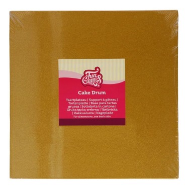 Cake board quadrato 30x30 cm shimmering gold FunCakes