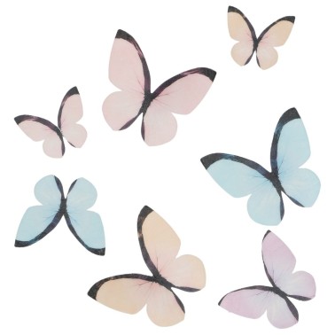 Set of 8 crayon wafer butterflies Wilton