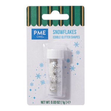 Glitter commestibili Fiocchi di neve 1g PME