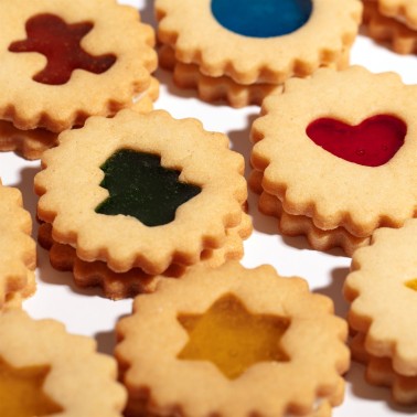 Set 6 cutter per biscotti Linzer natalizi PME