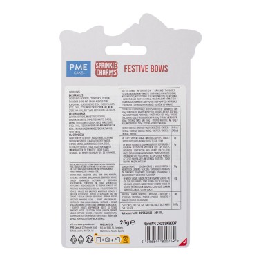 Sprinkles fiocchetti oro e rossi 25g PME