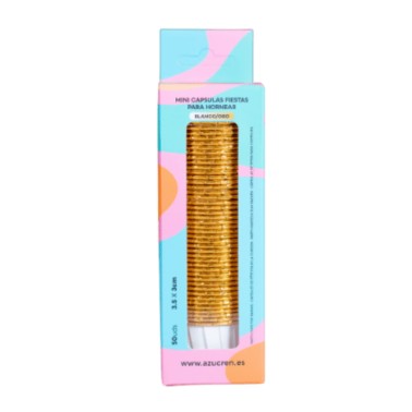 Mini pirottini cupcake e muffin rigidi bianco oro 50 pezzi