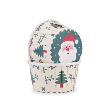 Cupcake pirottini and rigid muffin Santa Claus 50 pieces