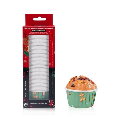 Cupcake Pirottini und starre Muffins Frohe Weihnachten 50 Stück