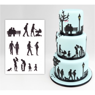 Patchwork Cutters Silhouette Famiglia 11 pezzi - Patchwork Cutters in vendita su Sugarmania.it