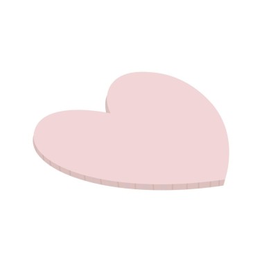 Cake board Masonite 5 mm pink heart 25 cm