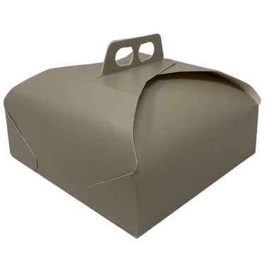 Cake Box s rukojetí 41x41 cm tortora
