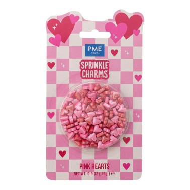 Sprinkle Charms Pink Cuoricini 25g PME