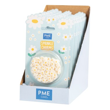 Sprinkle Charms white daisies 25g PME