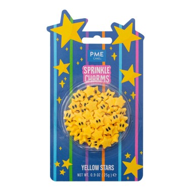 Sprinkle charms stelline gialle 25g PME