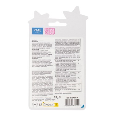 Sprinkle charms gelb seitlich 25g PME