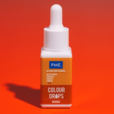 Color gouttes orange 20ml PME Colorant de nourriture liposoluble