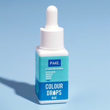 Color gouttes bleu 20ml PME Colorant de nourriture liposoluble