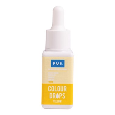 Color gouttes jaune 20 ml PME Colorant de nourriture liposoluble