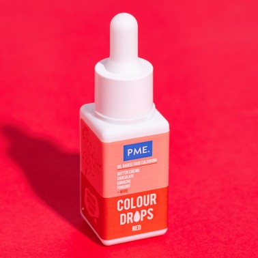 Color gouttes rouges 20ml PME Colorant de nourriture liposoluble
