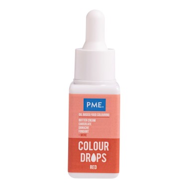 Color gouttes rouges 20ml PME Colorant de nourriture liposoluble