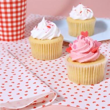 Food parchment paper hearts 12 sheets 40x40cm