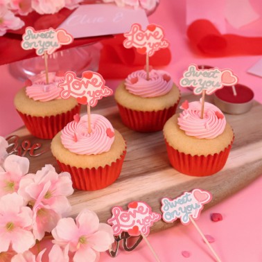 Cupcake Toppers - Sweet on You 24 pcs