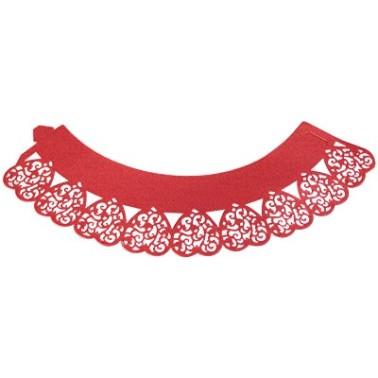 Cupcake wrappers cuori rossi 12 pezzi 
