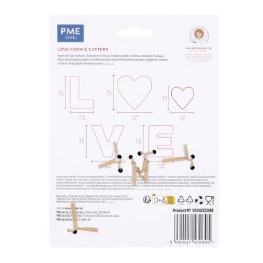 Cutter Valentine's Day Love 5 pieces PME
