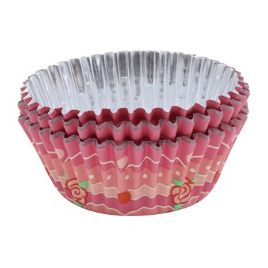Cupcake Cups Vintage Roses Aluminium Ligne 30 pièces PME