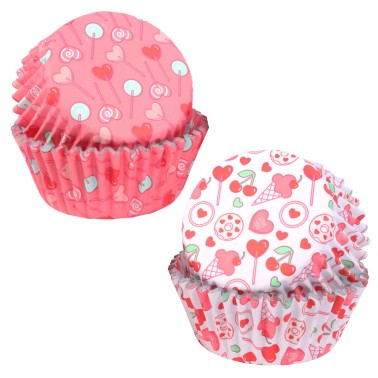Cupcake Sweet Love Tasses Aluminium Ligne 60 pièces PME