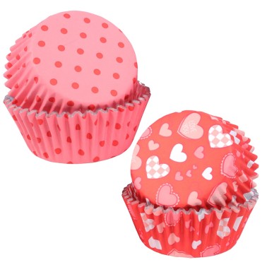 Cupcake Cupcake Coupes Valentin Jour de la Valentin Ligne en aluminium 60 pièces PME