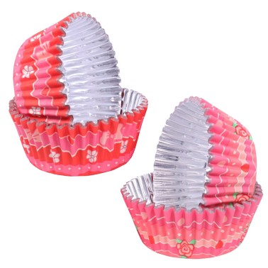 Pirottini cupcake Vintage Valentine linea alluminio 60 pezzi PME