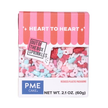 Sprinkles of sugar heart to heart 60g PME