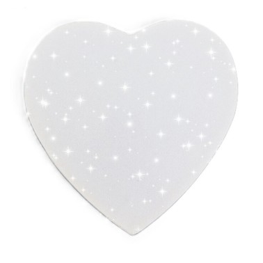 Cake Board Coeur blanc brillant 25,4 cm d'épaisseur de 1,2 cm 