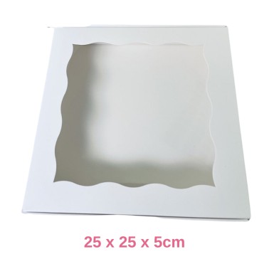 Dezert box 25 x 25 x 5 cm bílý čtverec