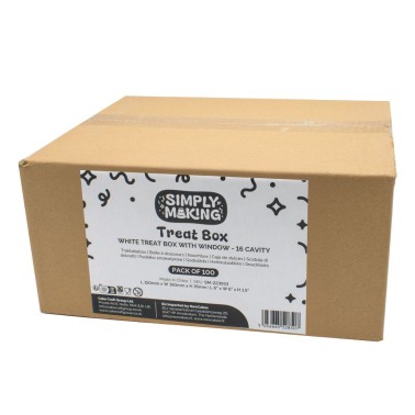 100 white boxes with inserts 15 x 15 x 3.5 cm