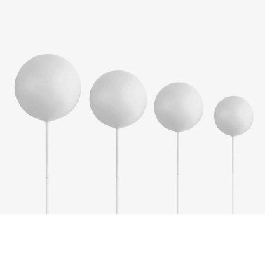 Cake Bubble Topper White Plastic 20 pieces