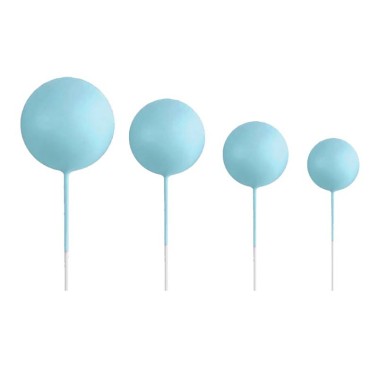 Cake Bubble Topper Plastic Celeste 20 pièces