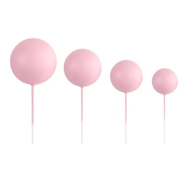 Cake Bubble Topper plastica rosa 20 pezzi