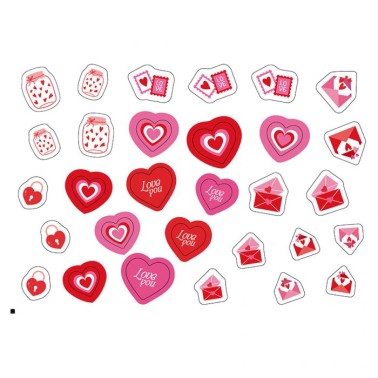 Decorsticker Liebe 30 Aufkleber mit transparentem Hintergrund Modecor