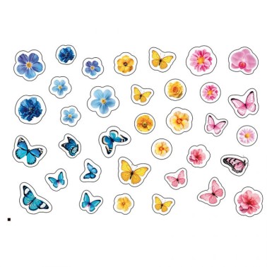  Decorsticker Schmetterlinge 35 Aufkleber mit transparentem Hintergrund Modecor