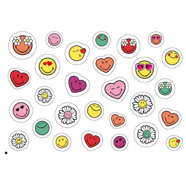  Decorsticker Smiley World 28 Stickers with transparent background Modecor