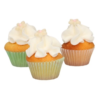 White flowers in sugar paste 30 pieces funcakes